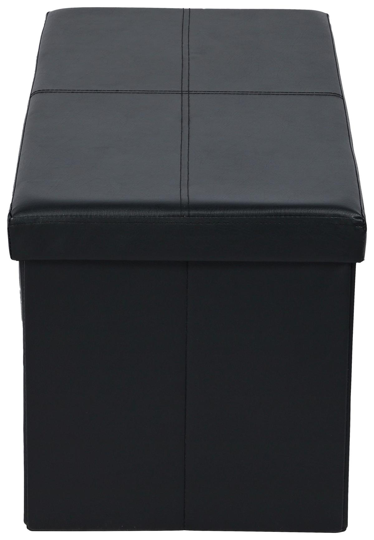 Ülőpad Oliver 2 76/38 Cm - fekete, Modern, faalapú anyag/textil (76/38/38cm)