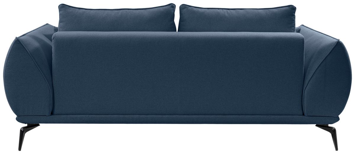 2-Sitzer-Sofa Cavo, Dunkelblau B: 208 cm - Schwarz/Dunkelblau, MODERN, Textil (208/86/118cm) - MID.YOU