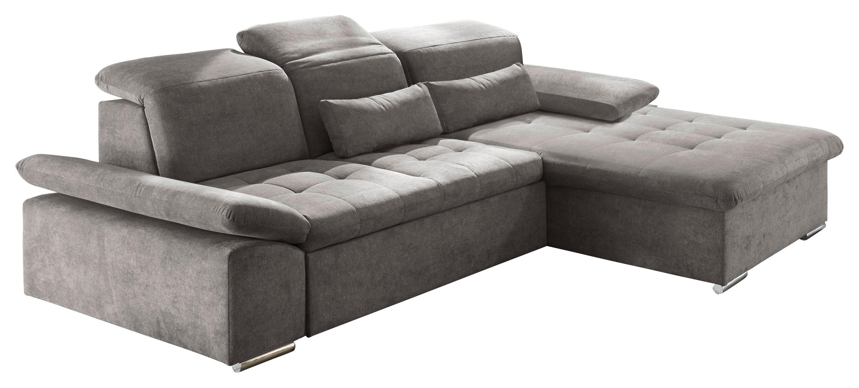 Rohová sedačka WAYNE LC - šedá/barvy stříbra, Konvenční, kompozitní dřevo/textil (276/188cm) - MID.YOU