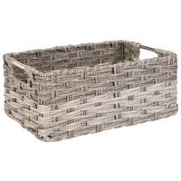 Regalkorb Jandra 22x34 cm Grau Metall/Kunststoff - Grau, ROMANTIK / LANDHAUS, Kunststoff/Metall (34/14/22cm) - James Wood