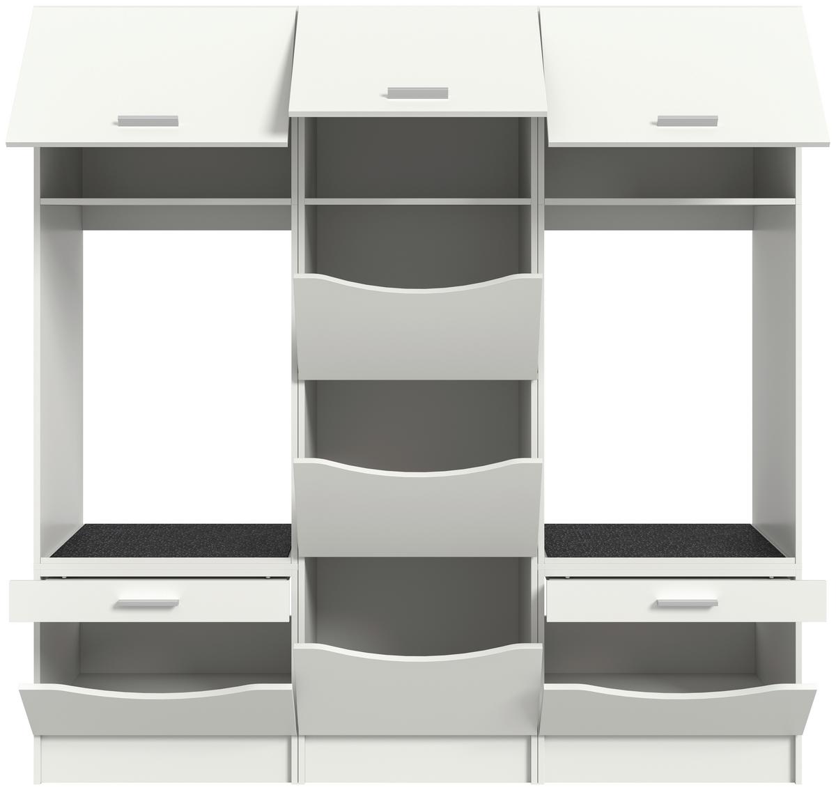 Prádelna Free bílá - bílá, Basics, kompozitní dřevo (193/195/68cm) - MID.YOU