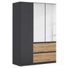 Drehtürenschrank Costa Grau Eiche Artisan Dekor - Eiche Artisan/Grau, MODERN, Holzwerkstoff (136/197/54cm) - Rauch Möbel