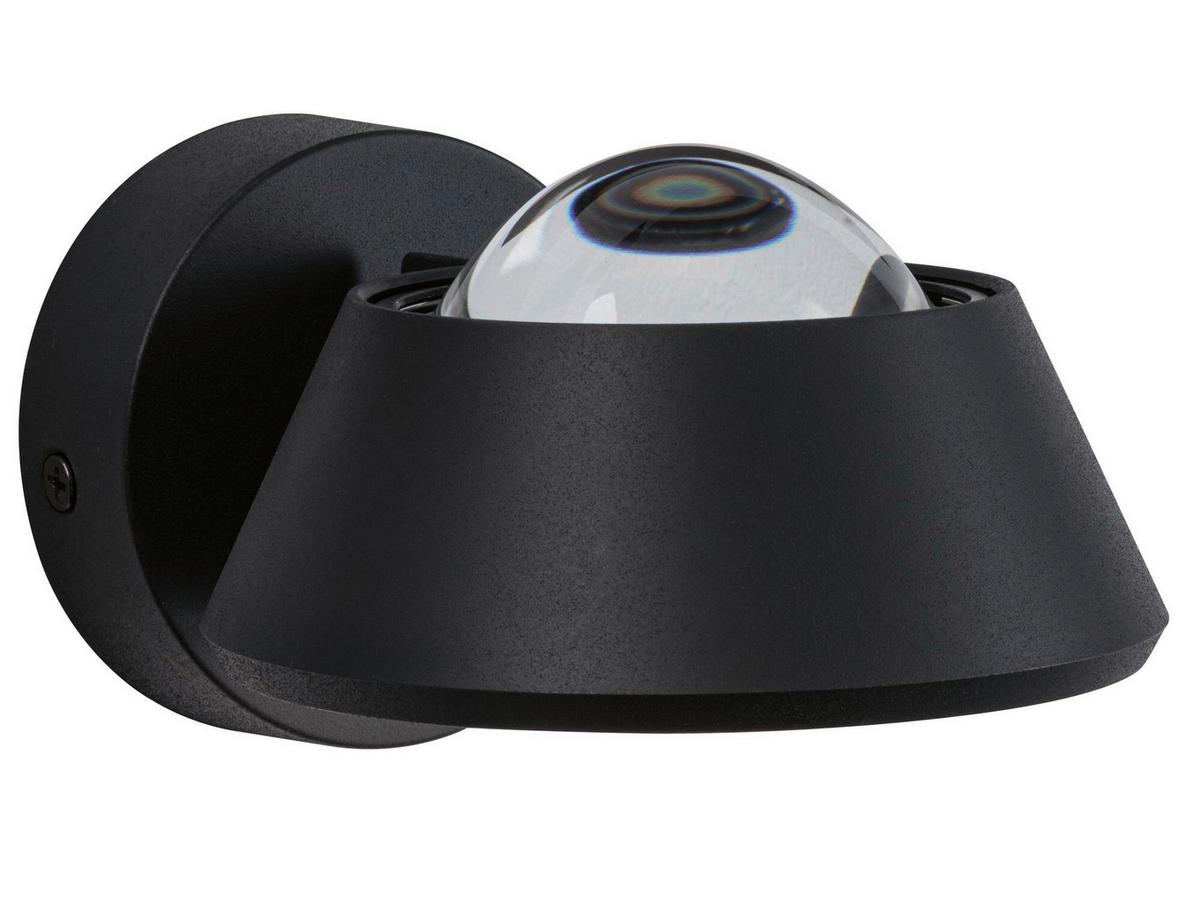 Led-wandleuchte Ip44 1-Flammig, Schwarz, Schwenkbar - Schwarz, Basics, Kunststoff (11,7/8cm) - Paulmann