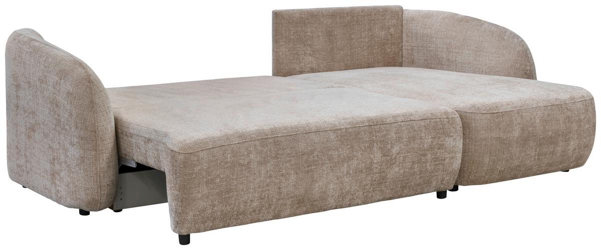 Rohová sedačka PAOLA, pravá, kašmírová ženilka - čierna/kašmírová, Design, textil (270/154cm)
