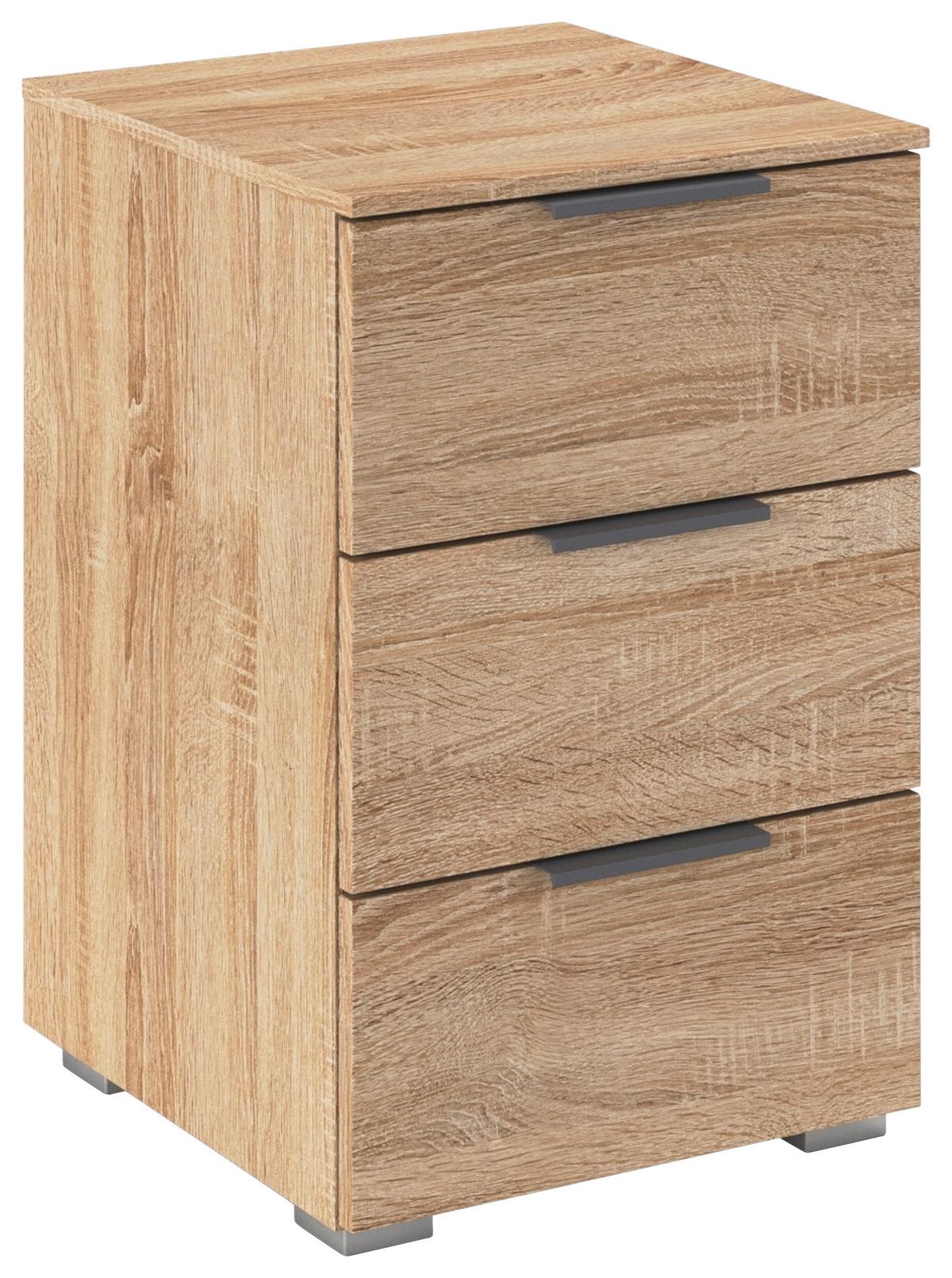 Nachtkästchen Alabama Sonoma Eiche B: 40 Cm - Alufarben/Sonoma Eiche, MODERN, Holzwerkstoff (40/61/42cm) - Rauch Möbel