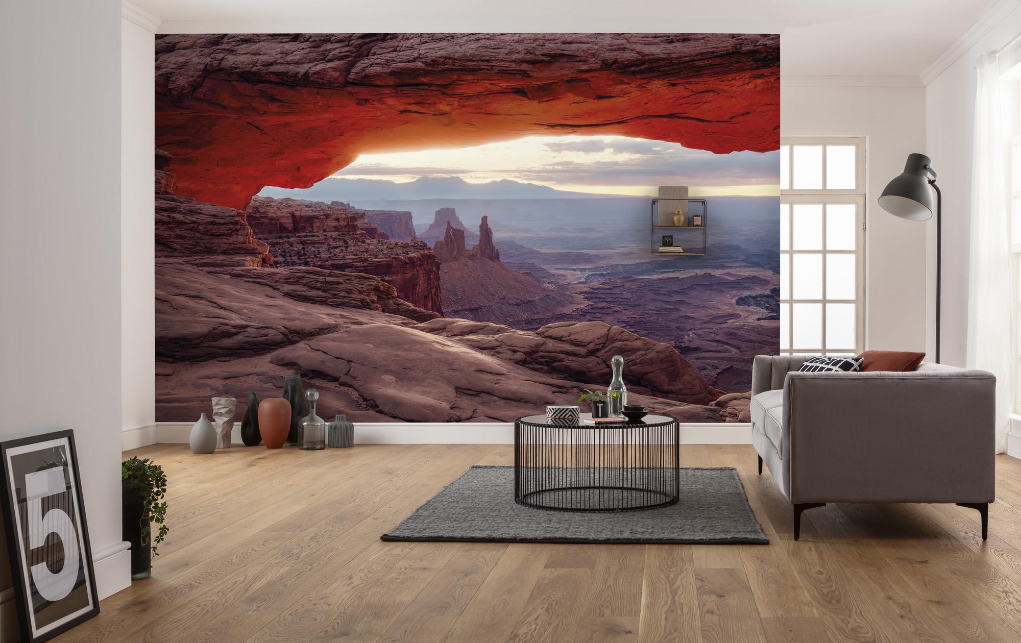 Fototapete Mesa Arch - Rotbraun, Trend, Textil (450/280cm)