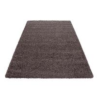Hochflor Teppich Taupe Dream 80x150 cm - Taupe, KONVENTIONELL, Textil (80/150cm)