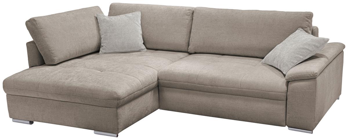 Ecksofa Casa Grand Hellbraun S: 175x268 Cm - Hellbraun/Beige, Design, Textil (178/268cm) - Livetastic