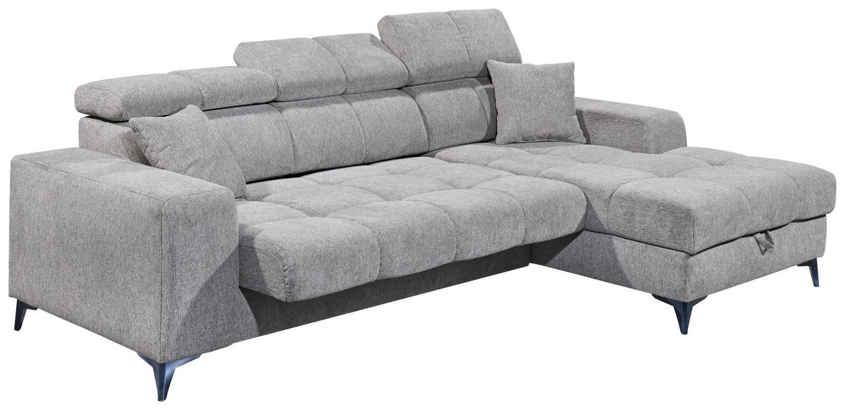 Ecksofa Sydney Taupe S: 268/172 cm - Taupe/Schwarz, KONVENTIONELL, Textil (268/172cm) - MID.YOU