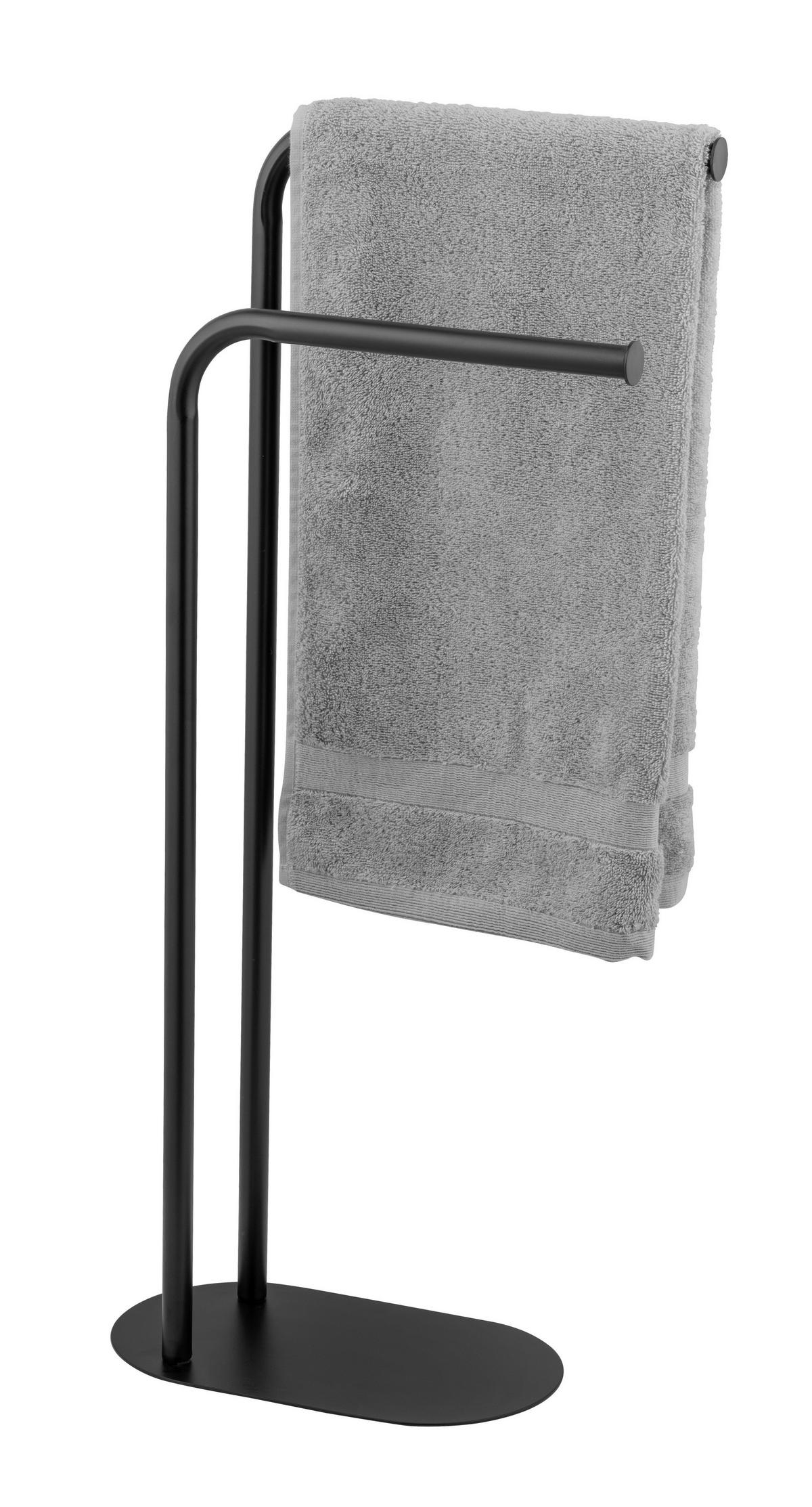 Handtuchhalter Levante Schwarz B: 30 cm - Schwarz, MODERN, Metall (30/79/17cm) - Wenko