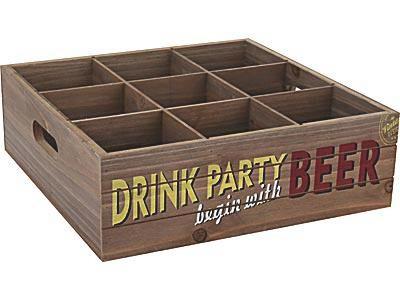 Üvegtároló Rekesz Hz1902200 - Barna, Fa (26.5/26.5/9cm)