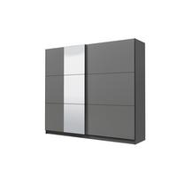 Tolóajtós Szekrény Sierra 236/210 Cm - antracit/fehér, Basics, faalapú anyag (236,5/210/62,5cm)