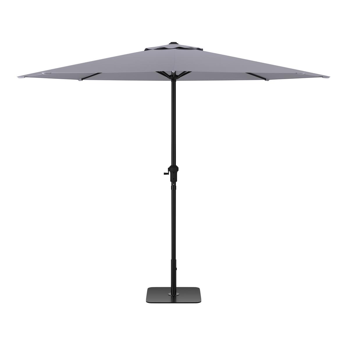 Sonnenschirm Kos D: 234 cm UV-Beständig dunkelgrau - Dunkelgrau/Hellgrau, MODERN, Textil/Metall (234cm) - Beldano