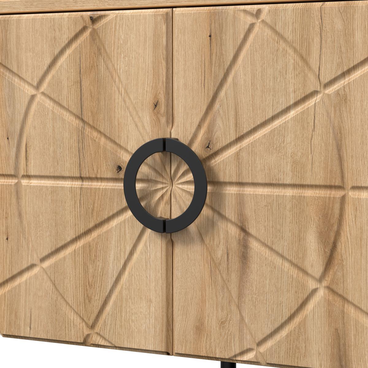 Phonotisch Hong Kong Eichefarben Kaschmir B: 160 cm - Kaschmir/Eichefarben, Trend, Holzwerkstoff (160/71,9/37,5cm)