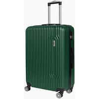 Reisekoffer Palermo 4 Rollen Hartschale, Größe M - Dunkelgrün, Design, Kunststoff/Textil (43/26/65cm) - Luca Bessoni