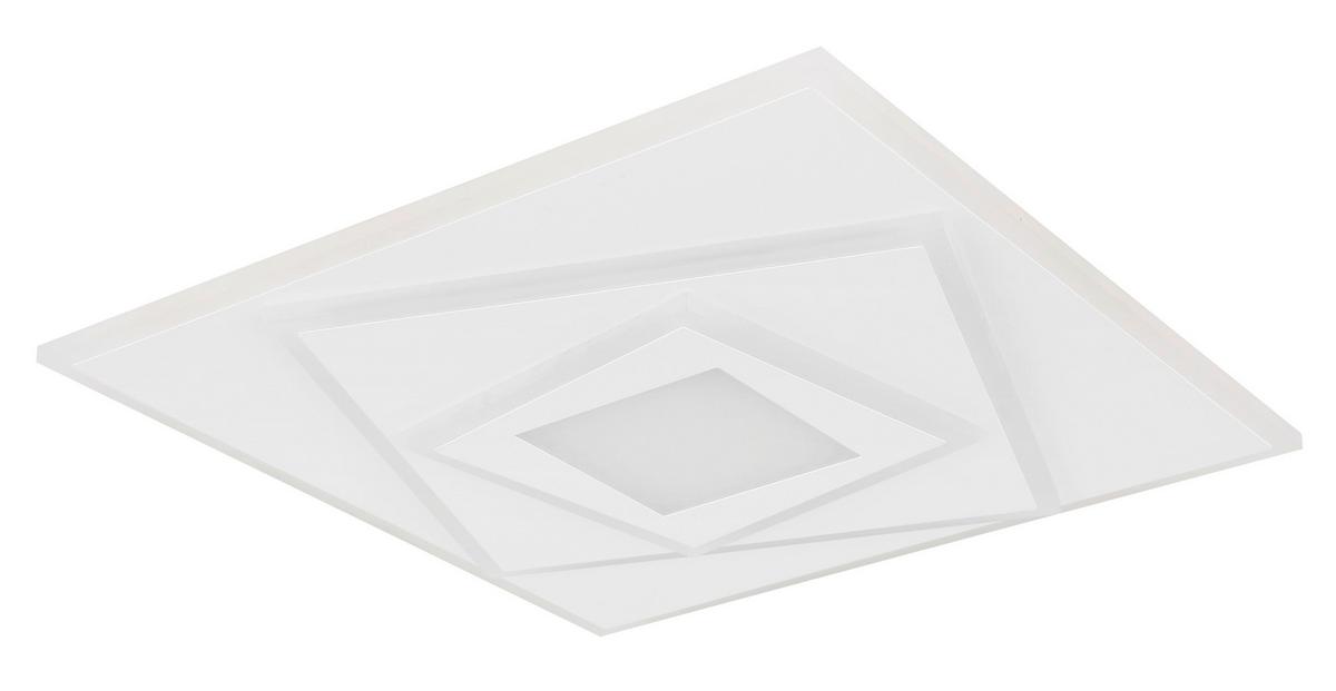 LED-Deckenleuchte 48539-24 - Opal/Weiß, Design, Kunststoff/Metall (40/40/5,4cm) - Globo