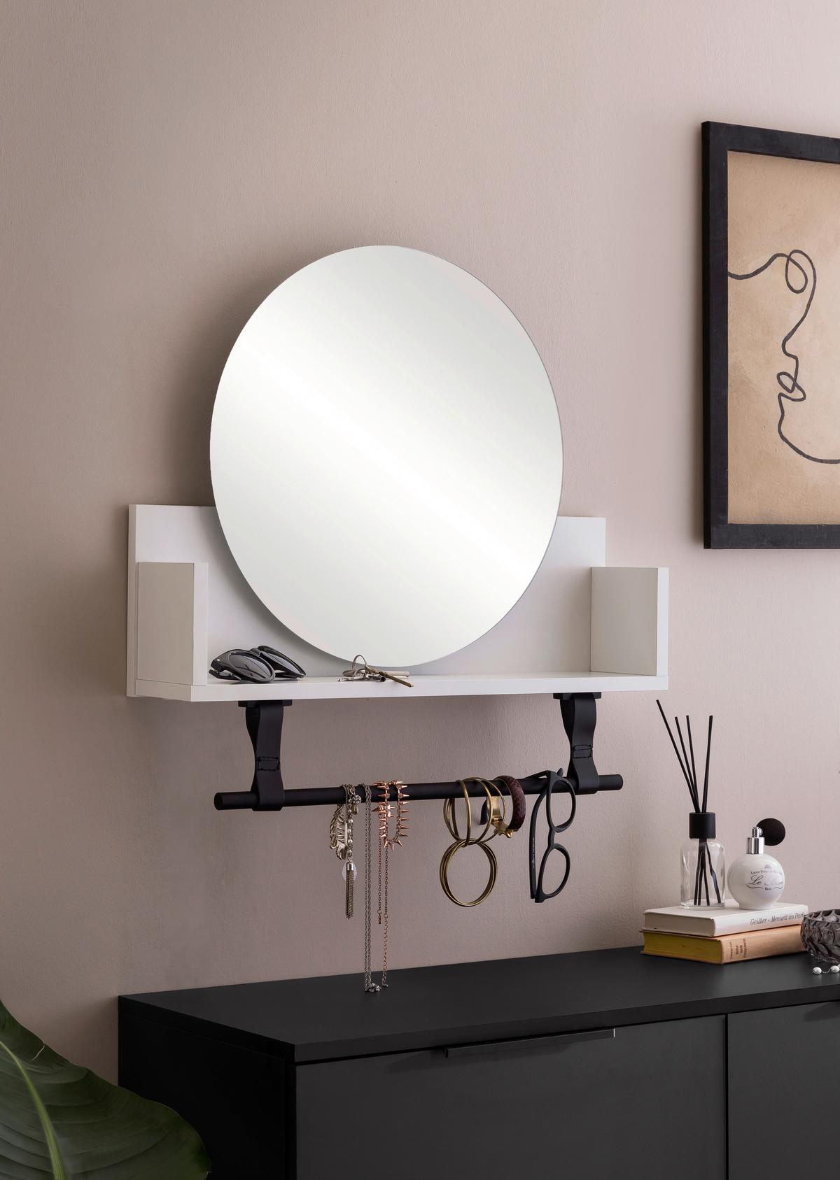 Wandregal Ella Weiß B: 59,8 - Beige/Weiß, Design, Holzwerkstoff (59,8/315/135cm) - MID.YOU