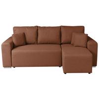 Ecksofa Bega - Chromfarben/Schwarz, Basics, Textil (240/153cm) - P & B