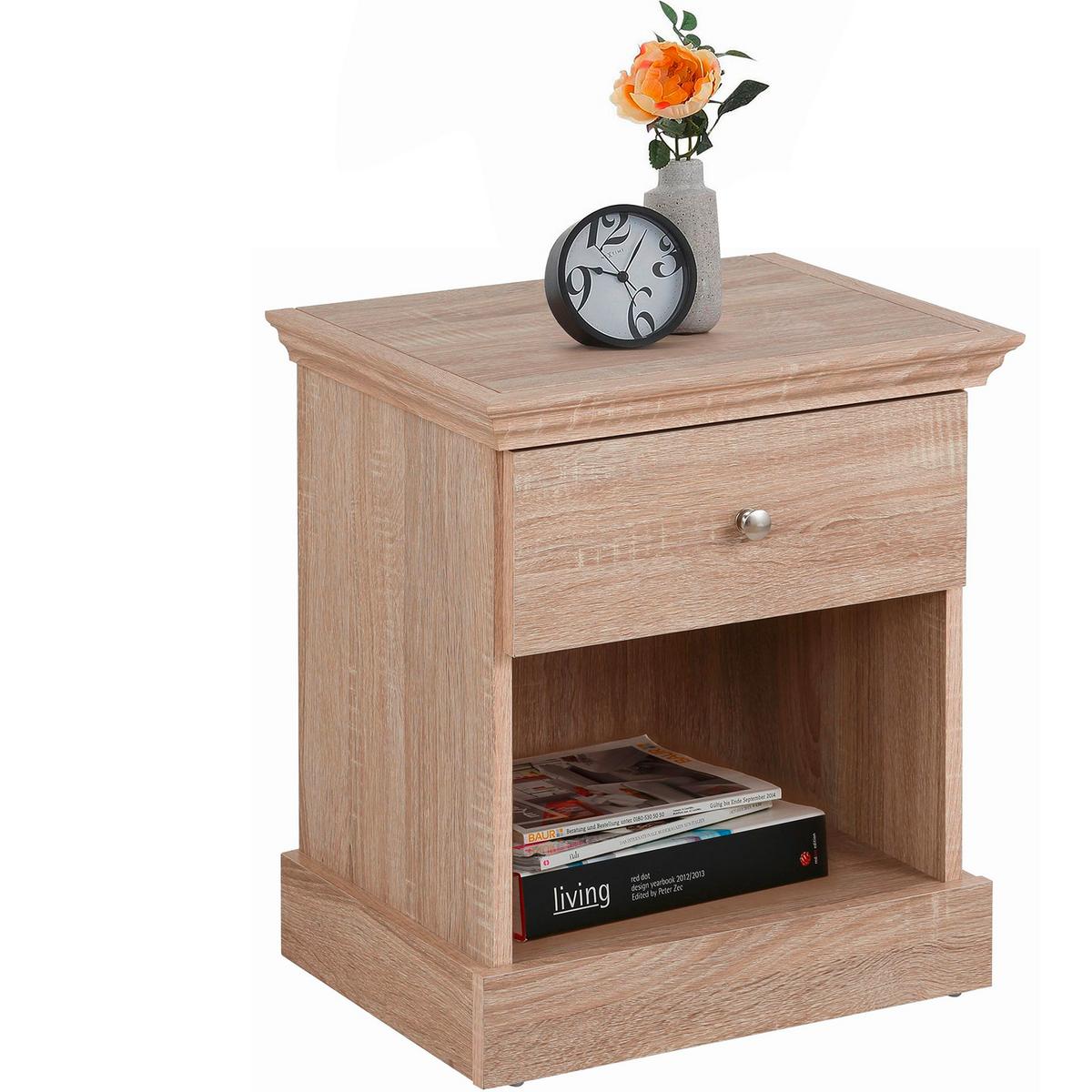 Nachttisch Binz Eiche Dekor B: 45 cm - Eichefarben/Naturfarben, Design, Holzwerkstoff (45/50/35cm) - MID.YOU