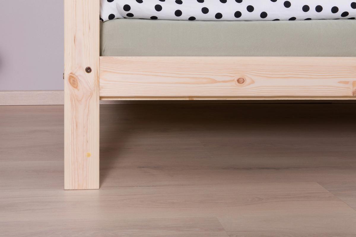 Bodenbett Mit Matratze 90x200 Cm Naturfarben - Naturfarben, MODERN, Holz/Textil (90/200cm) - MID.YOU