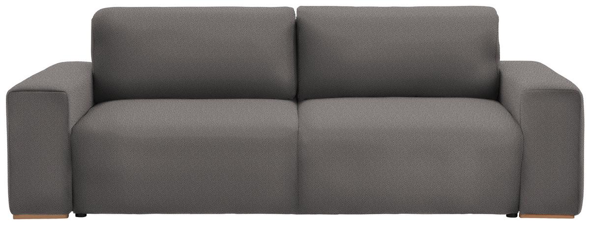 Schlafsofa Vouge Grau Bxhxt: 255x86x123 Cm - Buchefarben/Schwarz, KONVENTIONELL, Textil (255/86/123cm) - Livetastic