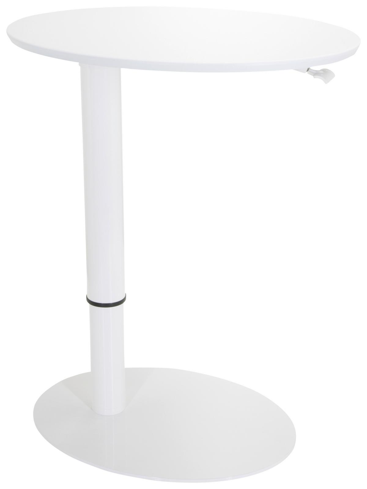Beistelltisch Stand Iii Höhenverstellbar Weiß - Weiß, Basics, Holzwerkstoff/Metall (90/50/64cm) - MID.YOU