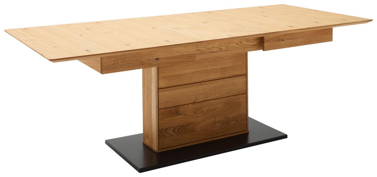 Esstisch Ausziehbar Wildeiche Como 180-230/100 Cm - Wildeiche/Anthrazit, Natur, Holz/Holzwerkstoff (180-230/100/77cm) - MID.YOU