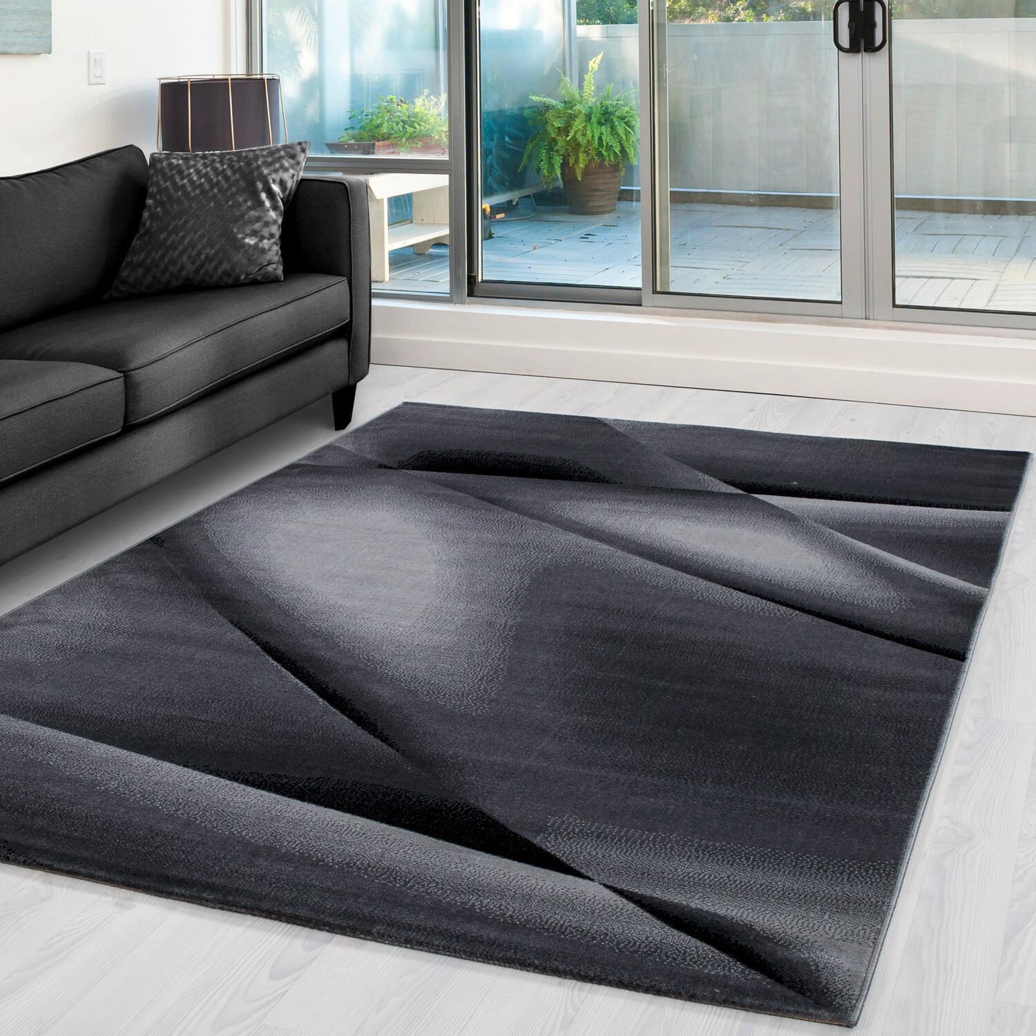 Flachwebteppich Miami - Schwarz, Design, Textil (240/340cm) - Novel