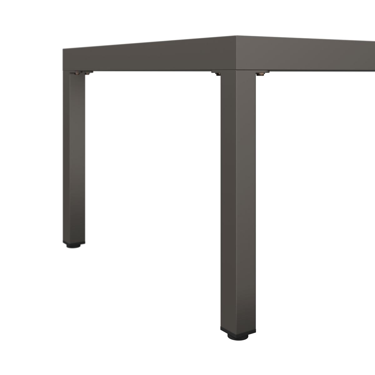 Loungegarnitur Zamora - Graubraun/Beigebraun, MODERN, Textil/Metall (105/35,5/50cm) - Beldano