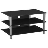 Phonotisch Netasa B: 95 Cm Schwarz/silberfarben - Silberfarben/Schwarz, KONVENTIONELL, Glas/Metall (95/45/42cm) - MID.YOU