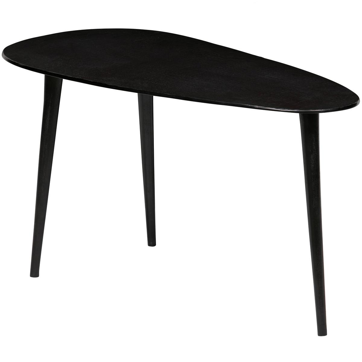 Beistelltischset Triangle Schwarz 2-teilig - Schwarz, Design, Metall - Livetastic
