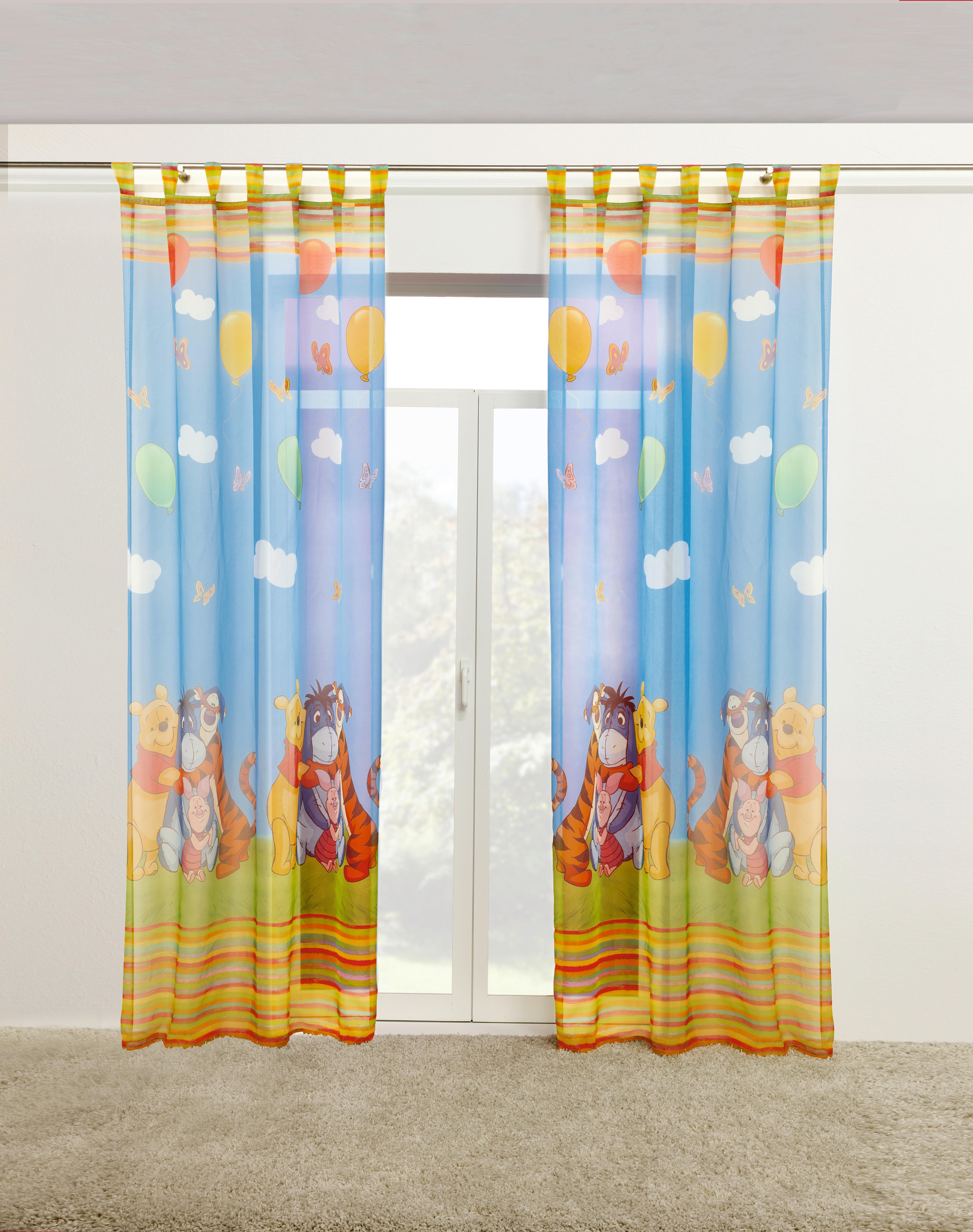 Vorhang mit Schlaufen Winnie The Pooh 140x250 cm Blau - Blau, LIFESTYLE, Textil (140/250cm) - Disney