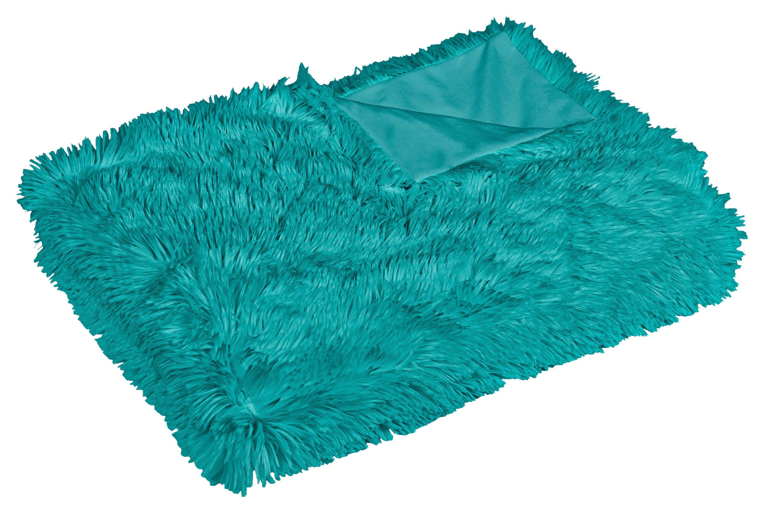 Kuscheldecke Carina Türkis 150x200 cm - Türkis, MODERN, Textil (150/200cm) - Luca Bessoni