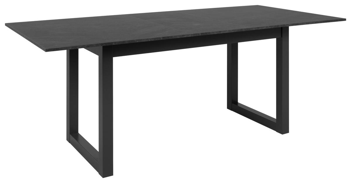 Esstisch ausziehbar Austin 160x90x75 cm Anthrazit - Schieferfarben/Anthrazit, Design, Holzwerkstoff (160/90/75cm) - MID.YOU