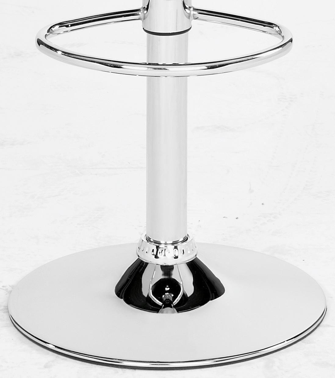 Barhocker SCOTT Lederlook schwarz & Chrom