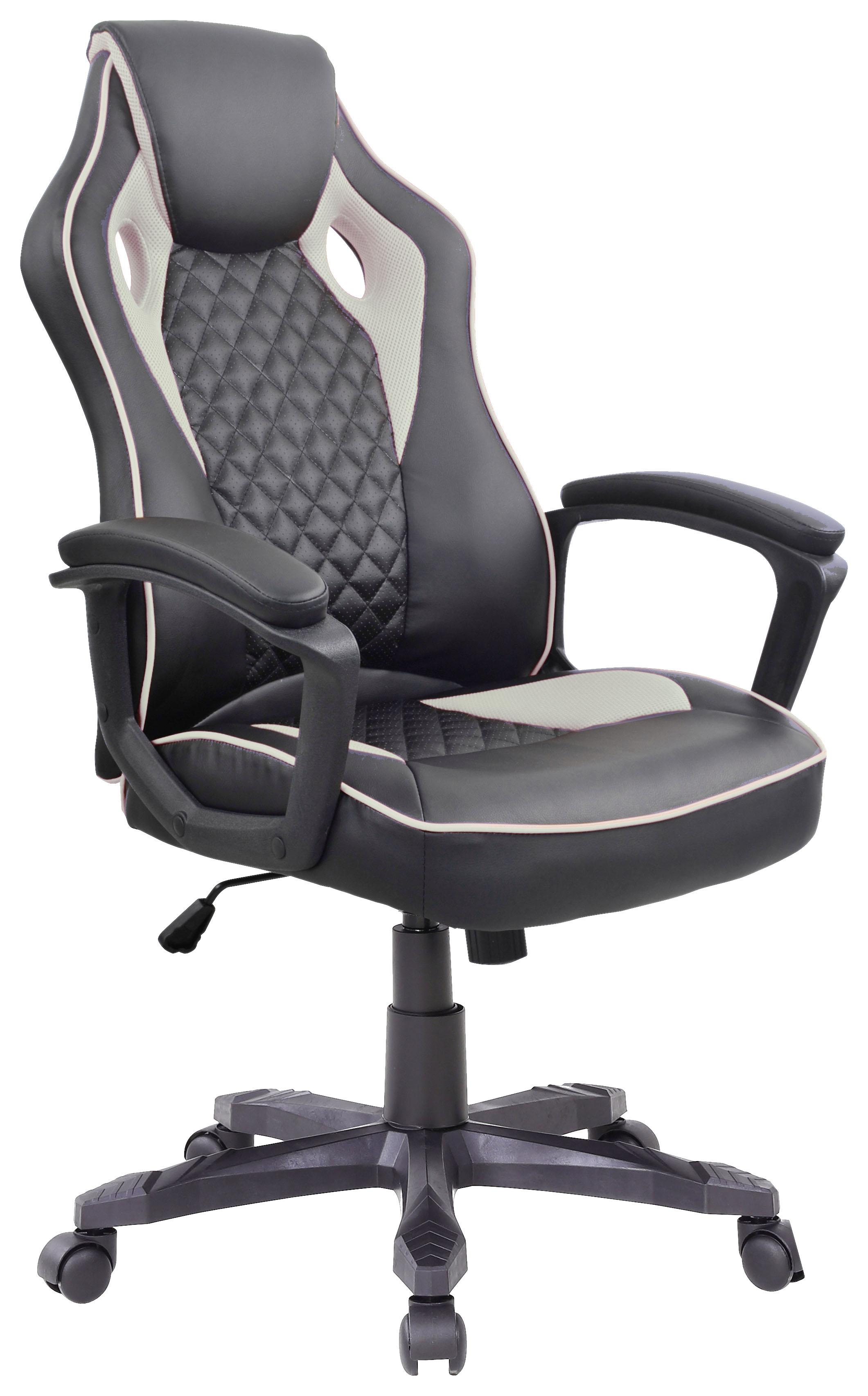 Chefsessel Marco - Schwarz/Grau, MODERN, Kunststoff/Textil (65,5/110-120/69cm)