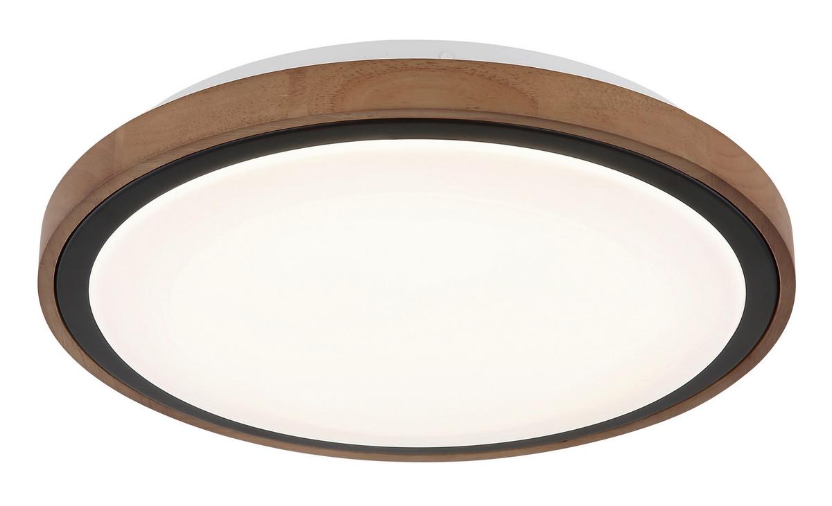 LED-Deckenleuchte 41764-18 - Opal, Natur, Holz/Kunststoff (38/9,5cm) - Globo