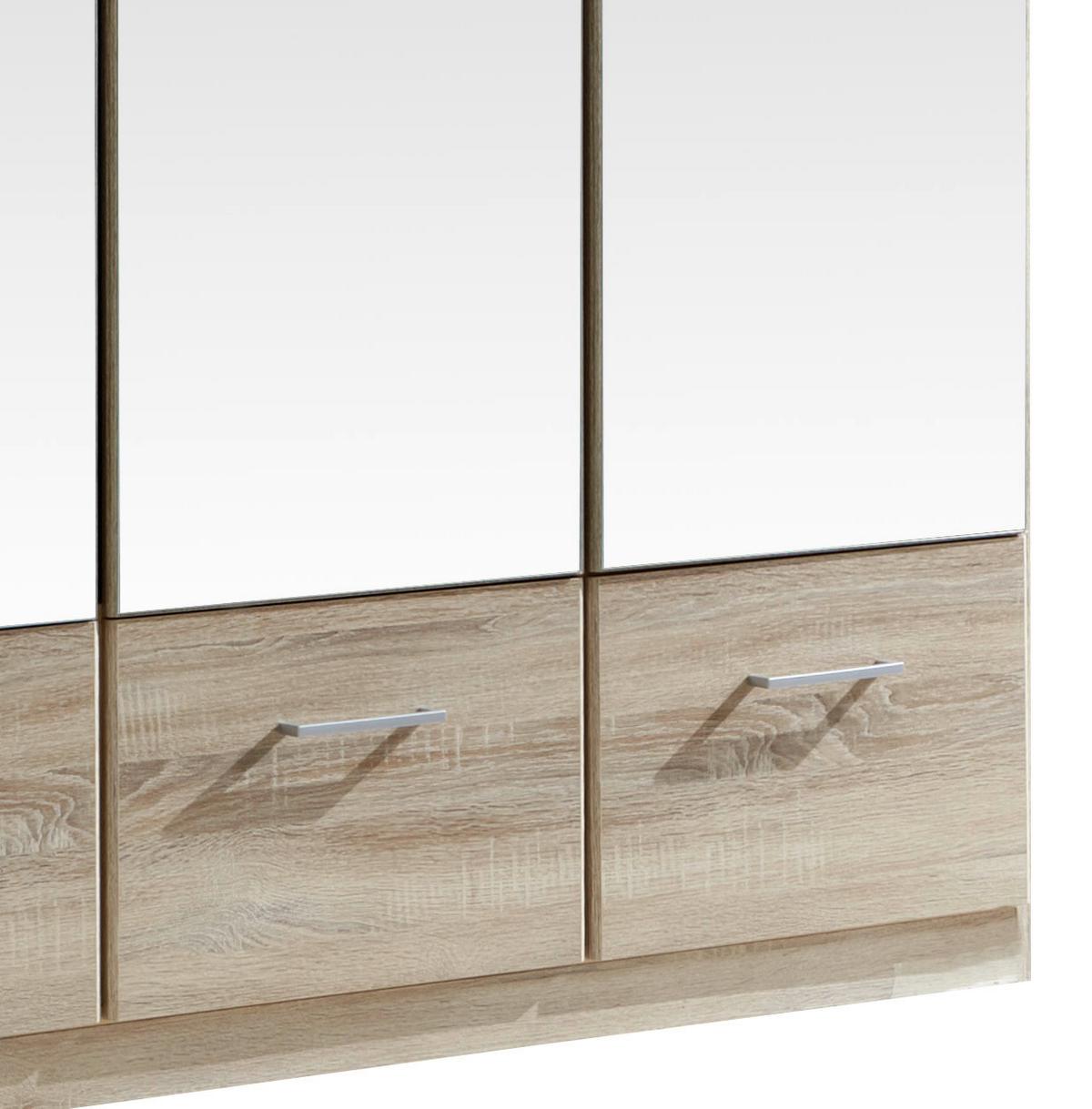 Drehtürenschrank Mit Spiegel 180cm Imago, Sägerau Dekor - Eichefarben, KONVENTIONELL, Glas/Holzwerkstoff (180/199/58cm) - MID.YOU