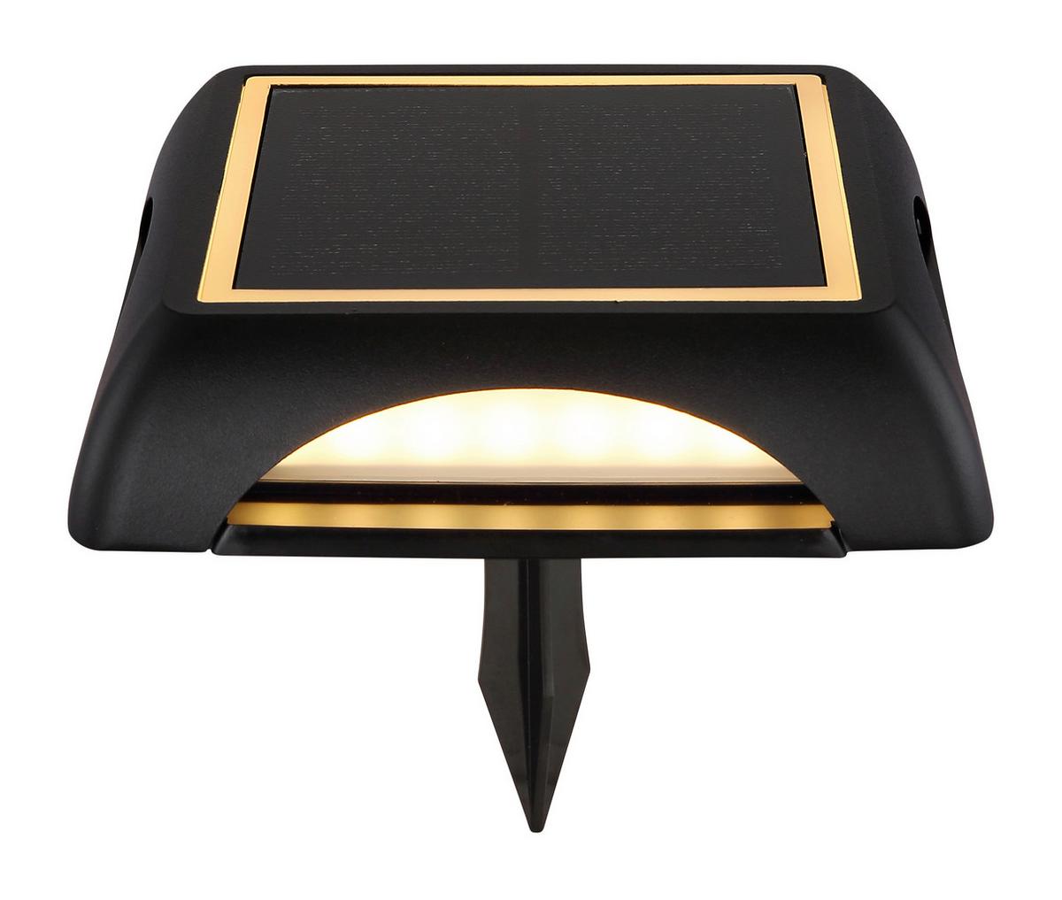 Solarleuchte 3000k, 10-60lm - Opal/Schwarz, Design, Kunststoff/Metall (14/14/3,6cm) - Globo