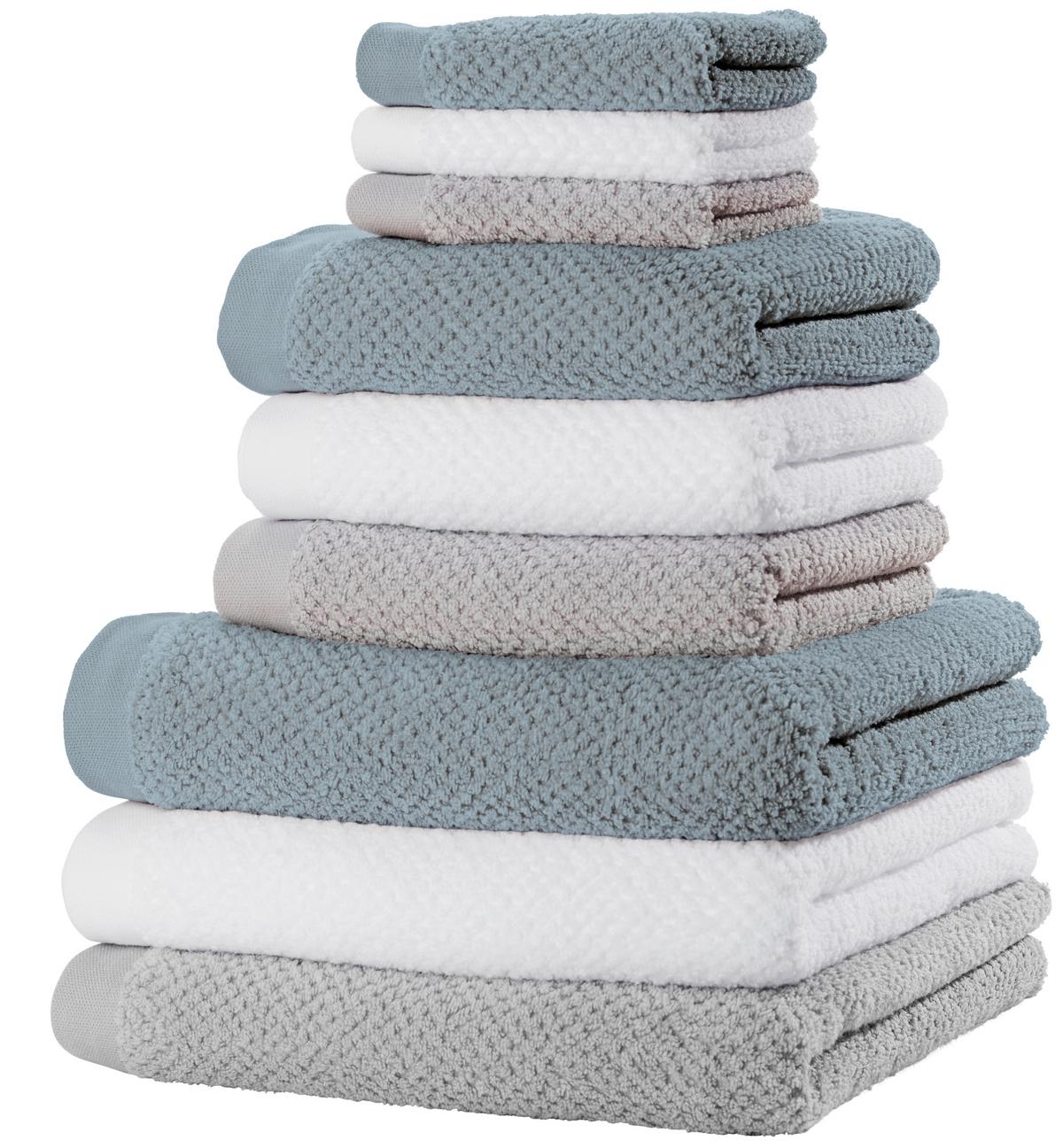 RUČNÍK Luise, 50/100cm, bílá - bílá, Konvenční, textil (50/100cm) - Modern Living