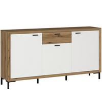 Komód Marinella - kasmírszínű/tölgyfa színű, Trend, faalapú anyag (157,2/86/43cm)