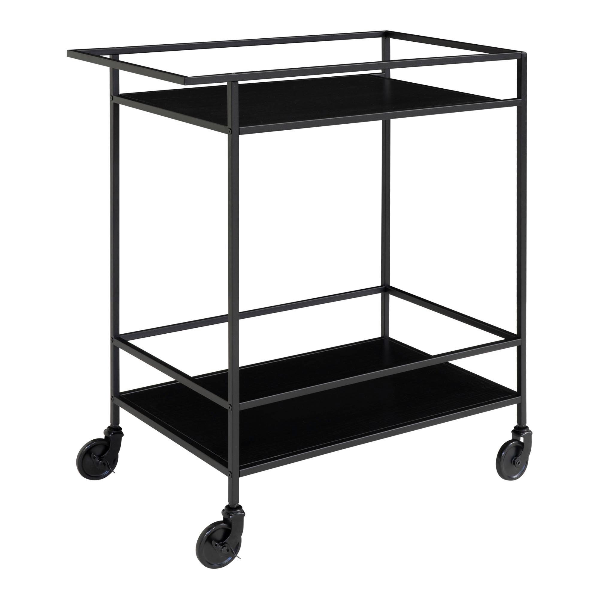 Servierwagen Vita Schwarz B: 40 Cm - Schwarz, Basics, Holzwerkstoff/Metall (40/79/68cm)