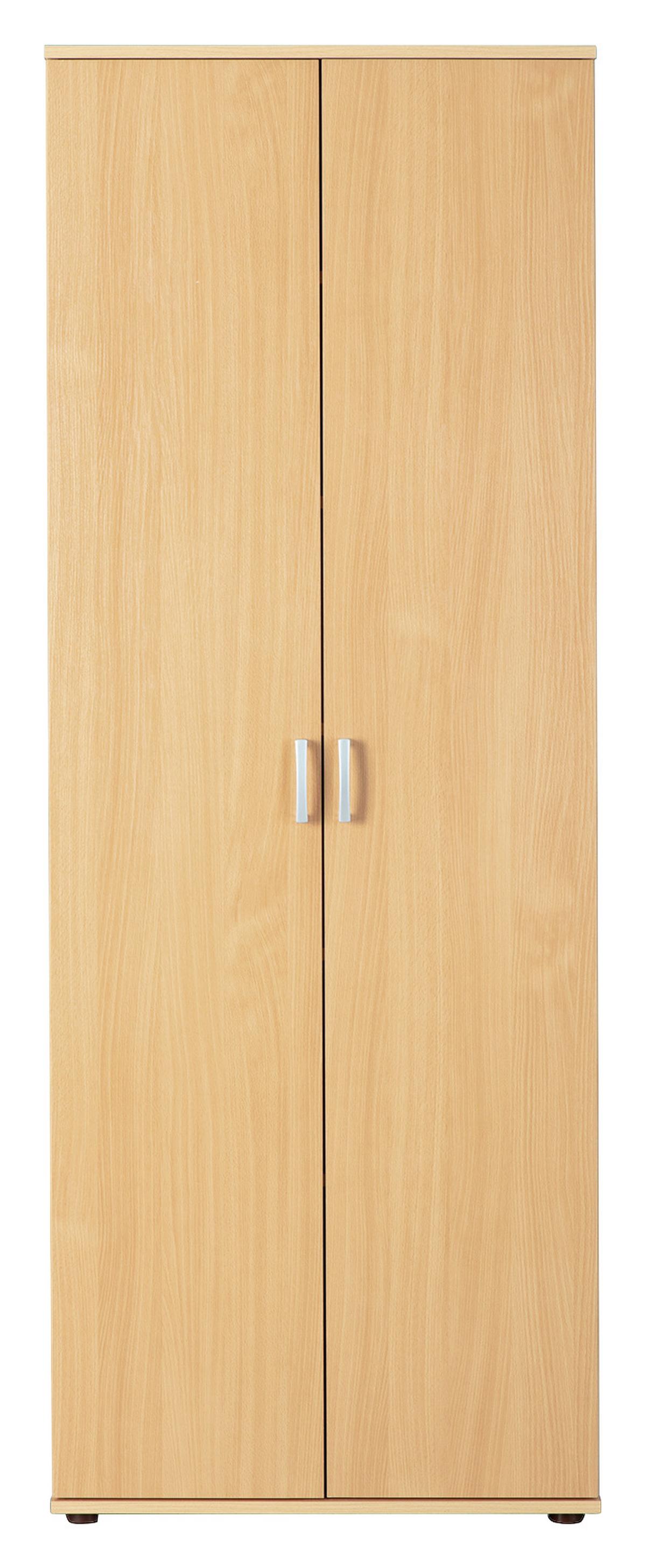 Mehrzweckschrank Vetra Buchefarben Dekor 70x189 cm - Buchefarben/Schwarz, Basics, Holzwerkstoff (70/189/34cm) - MID.YOU