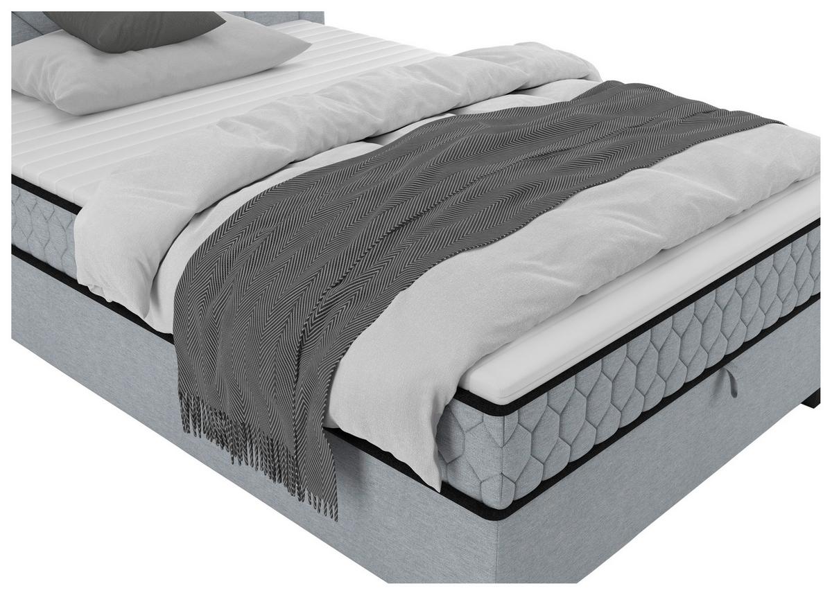 Americká postel MAYA D 100/200 cm, šedá - šedá/černá, Konvenční, dřevo/kompozitní dřevo (100/200cm) - Mömax