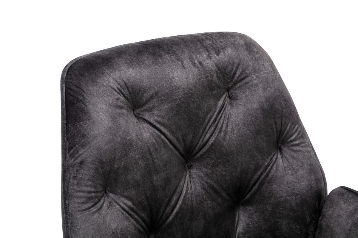 Armlehnstuhl Sarina Schwarz/ Anthrazit Gepolstert 2-Er Set - Eichefarben/Anthrazit, Basics, Textil/Metall (59,5/89/62cm) - MID.YOU