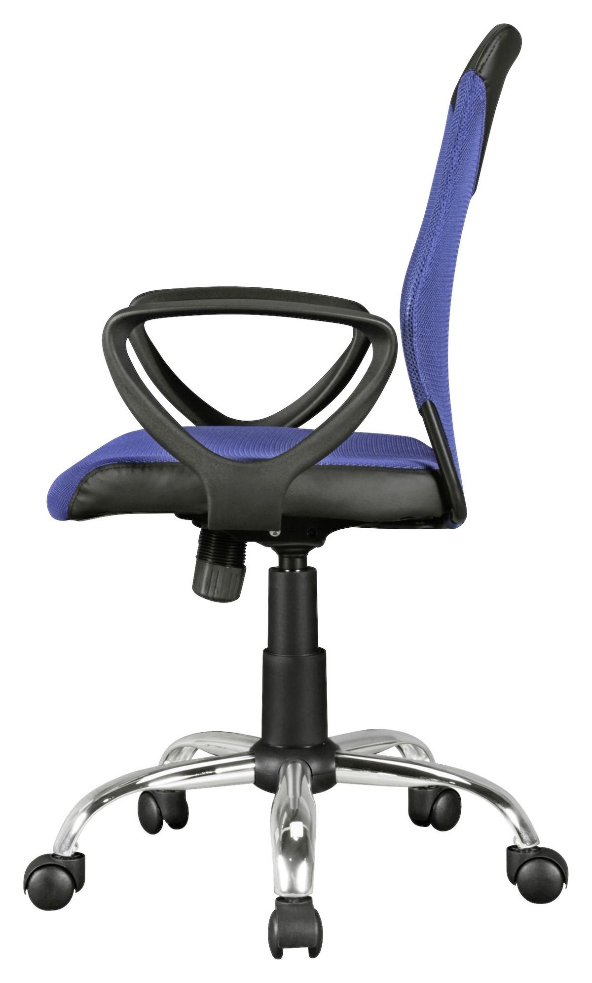 Otočná židle pro dítě Kika modrá - modrá/černá, Moderní, kov/plast (60/105/60cm) - MID.YOU