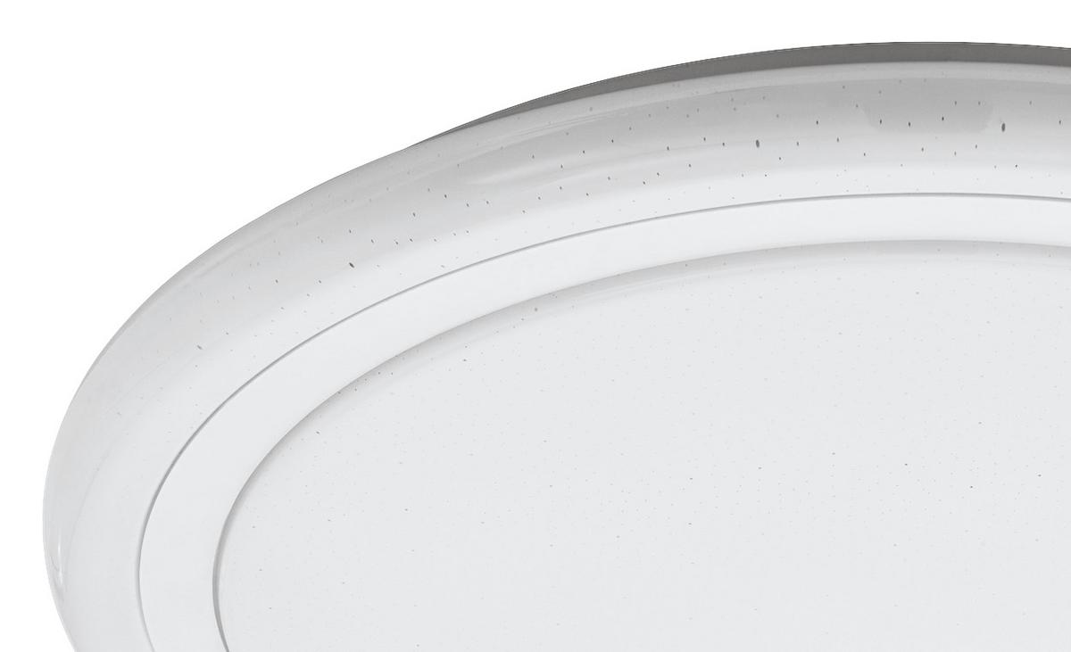 Led-deckenleuchte Lipari Ø 59,5 Cm, Mit Fernbedienung - Weiß, MODERN, Kunststoff/Metall (59,5/7,5cm) - Eglo
