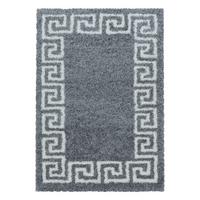 Hochflor Teppich Grau Naturfaser Hera 240x340 cm - Grau, Design, Textil (240/340cm)