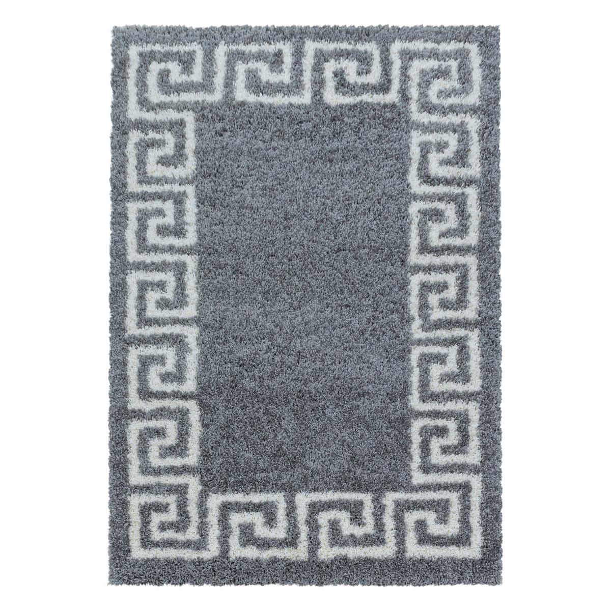 Hochflor Teppich Grau Naturfaser Hera 240x340 cm - Grau, Design, Textil (240/340cm)