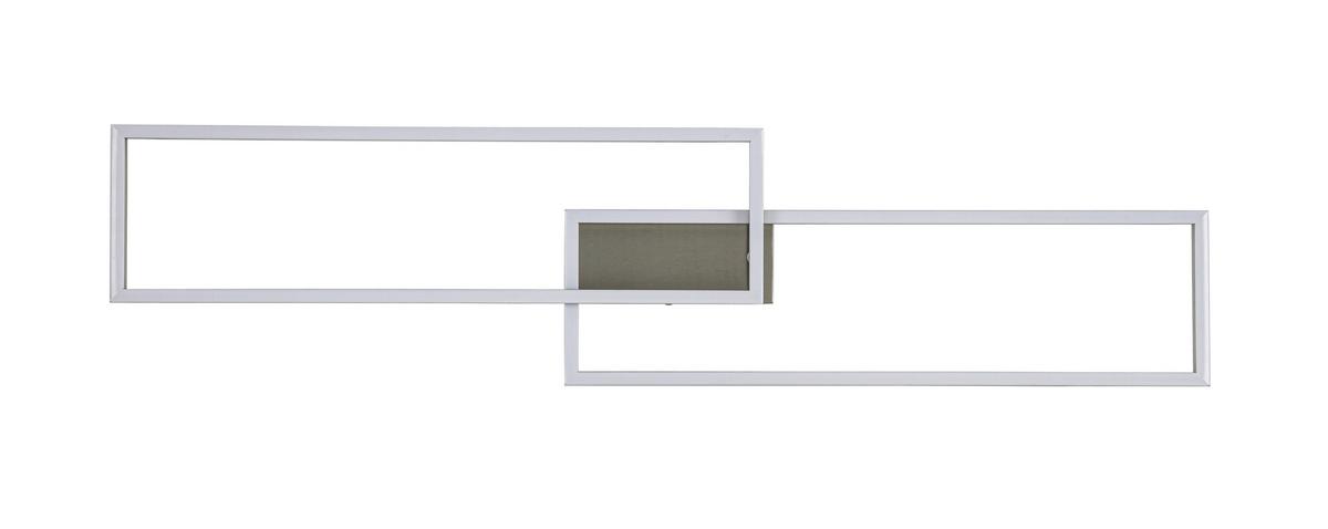 Led-deckenleuchte Suna - Alufarben/Nickelfarben, MODERN, Kunststoff/Metall (93/22/6,5cm) - Luca Bessoni